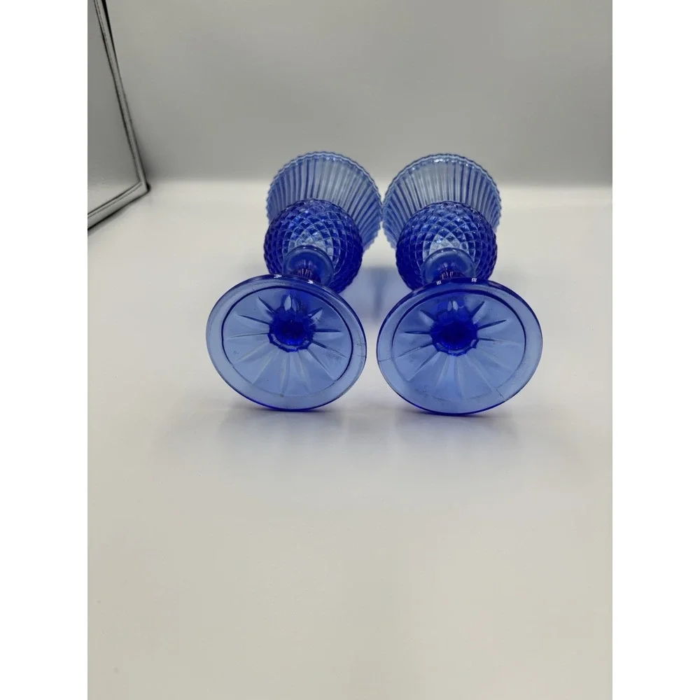 Vintage Avon‎ Fostoria Cobalt Blue George & Martha Washington Goblet Set
